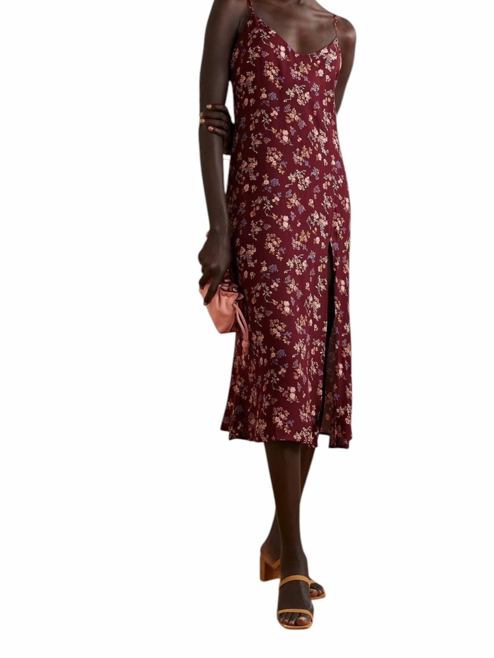 Reformation Crimini Floral-Print Crepe Midi Dress - Size 12